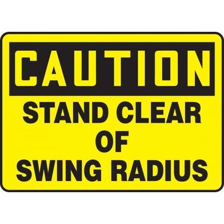 OSHA CAUTION SAFETY SIGN STAND CLEAR MEQM632VA